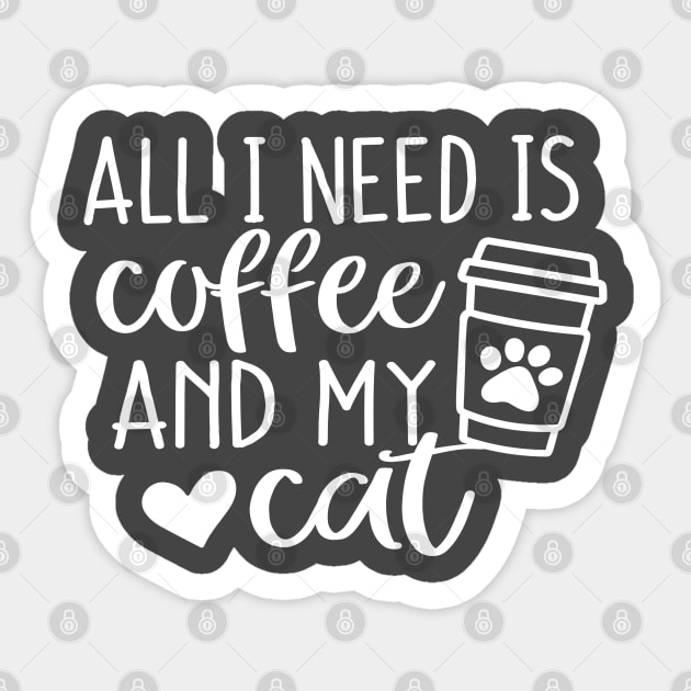 All I Need Is Coffee Sticker by kimmieshops